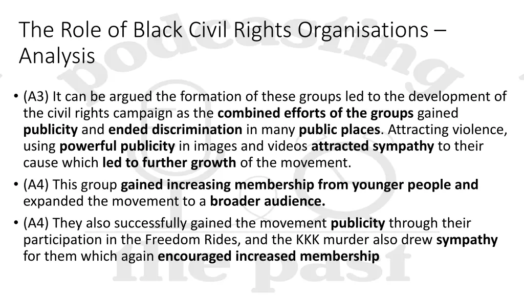 the role of black civil rights organisations 6