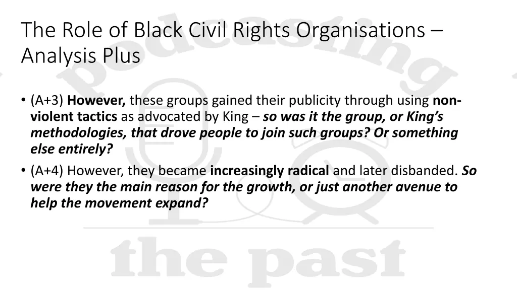 the role of black civil rights organisations 8