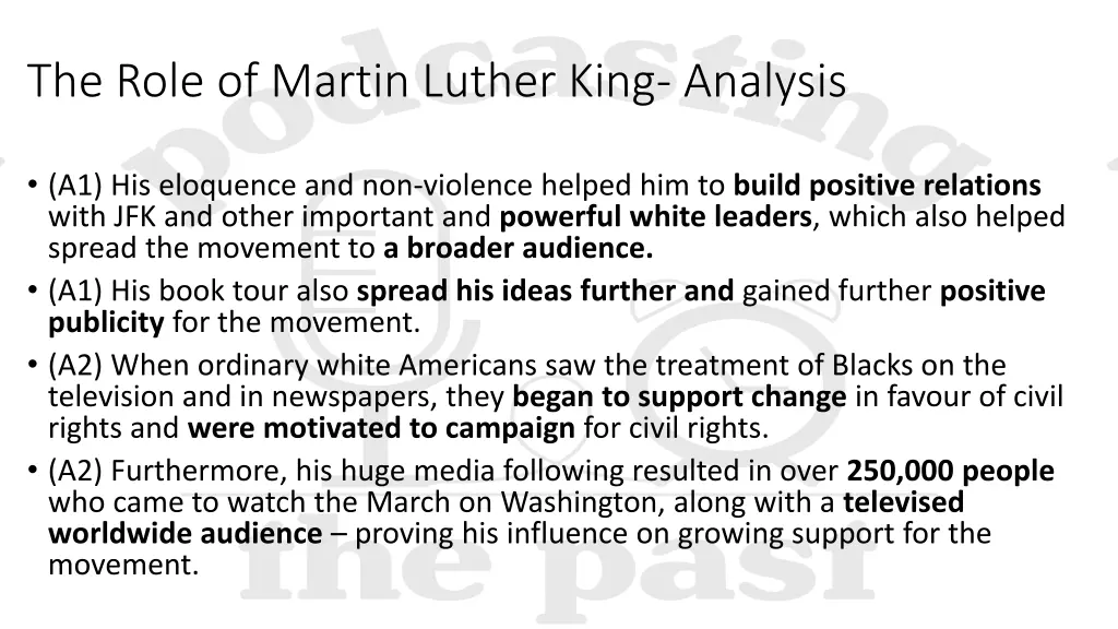 the role of martin luther king analysis