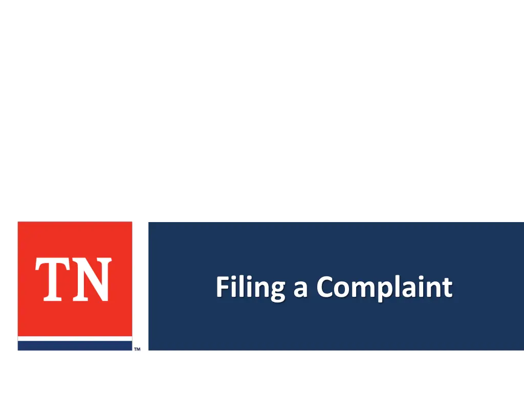 filing a complaint