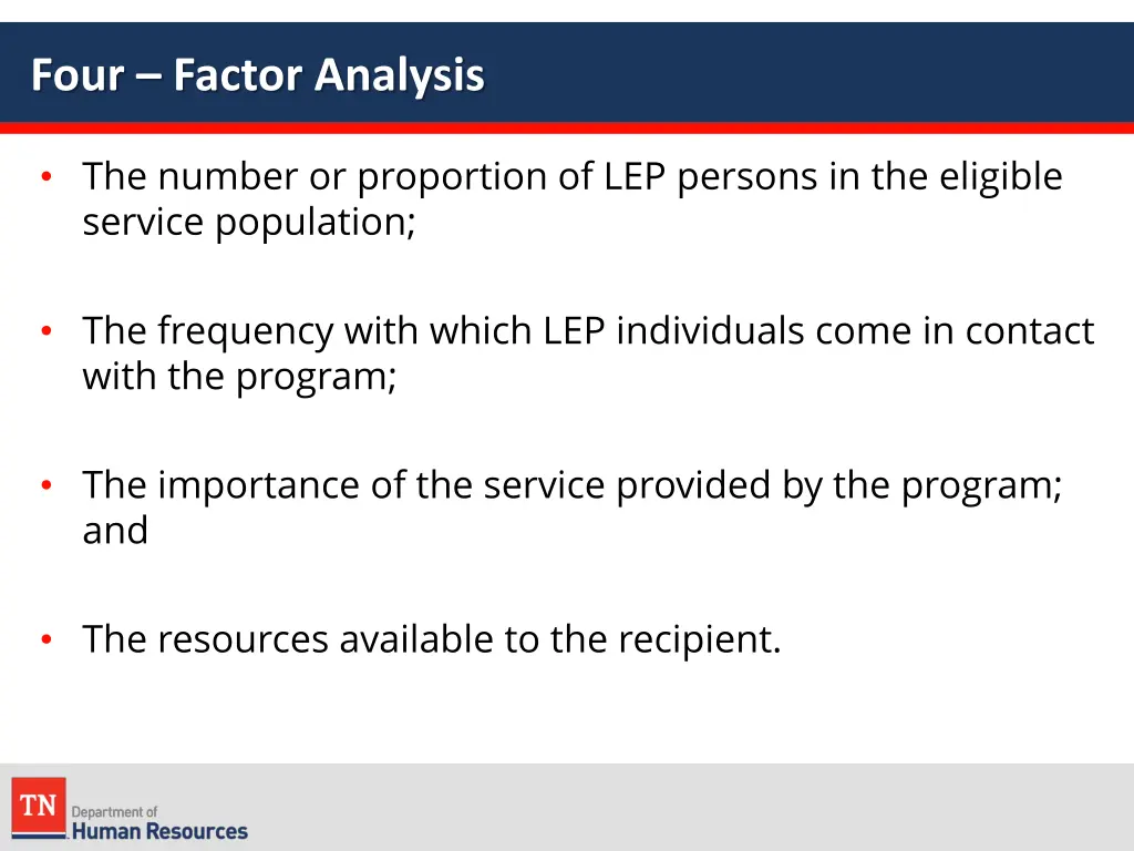 four factor analysis