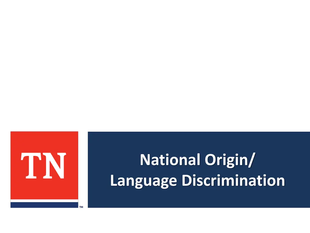 national origin language discrimination