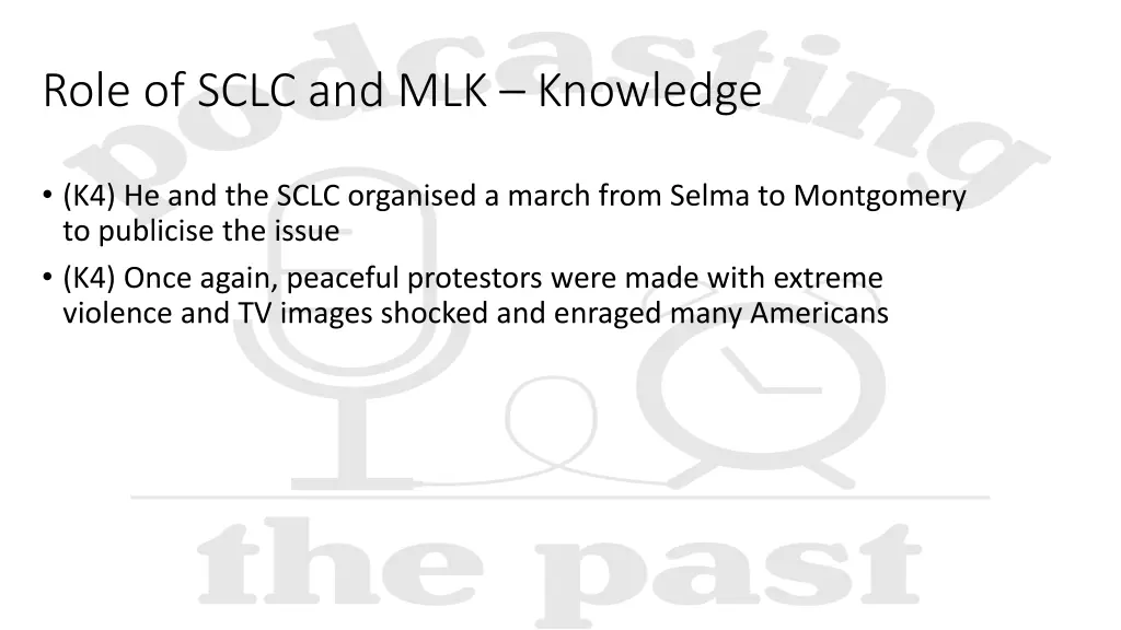 role of sclc and mlk knowledge 2