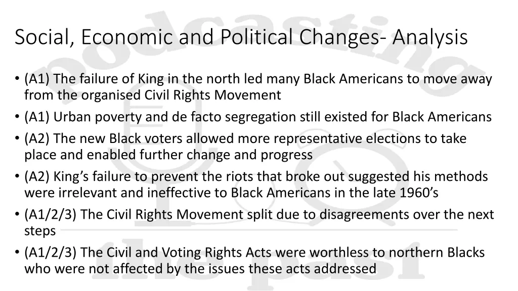 social economic and political changes analysis