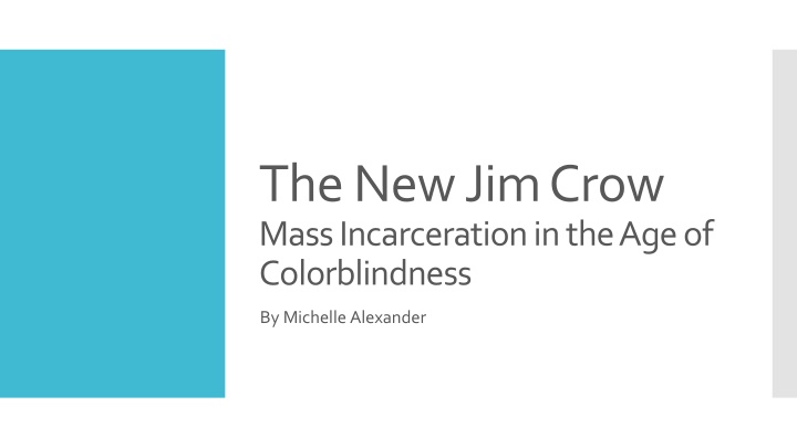 the new jim crow mass incarceration