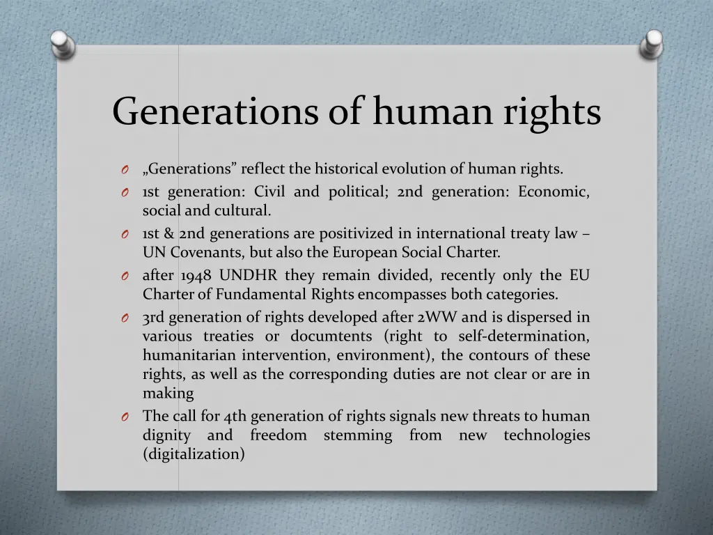 generations of human rights