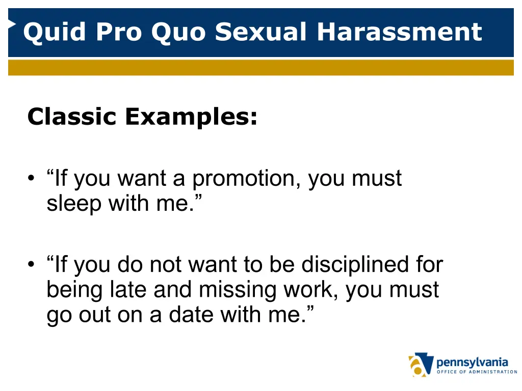 quid pro quo sexual harassment 1