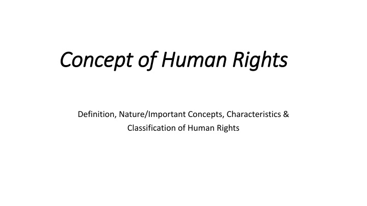 concept of human rights concept of human rights