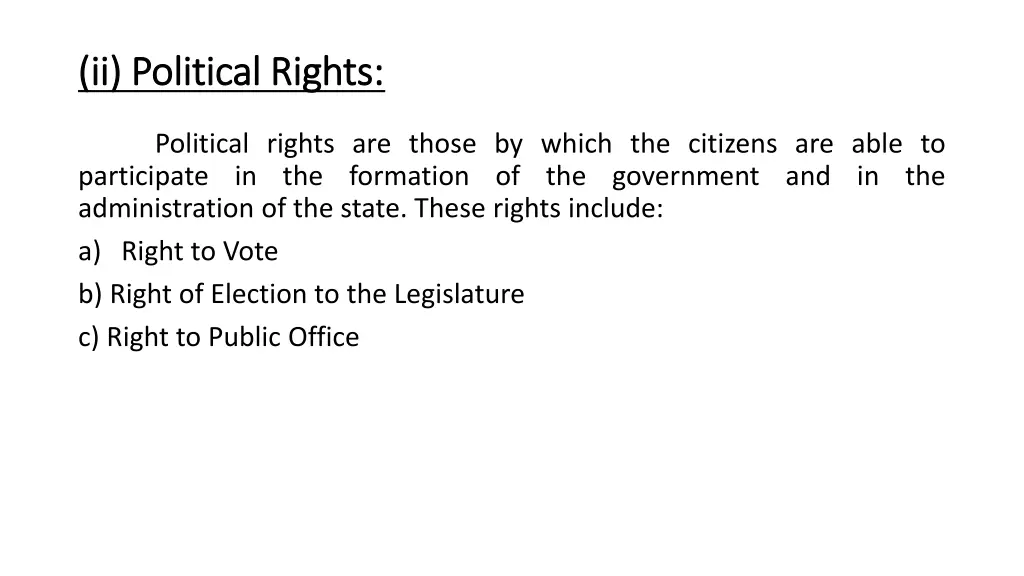 ii political rights ii political rights