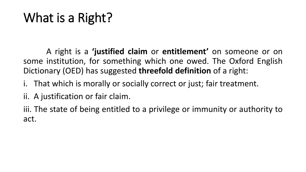 what is a right what is a right