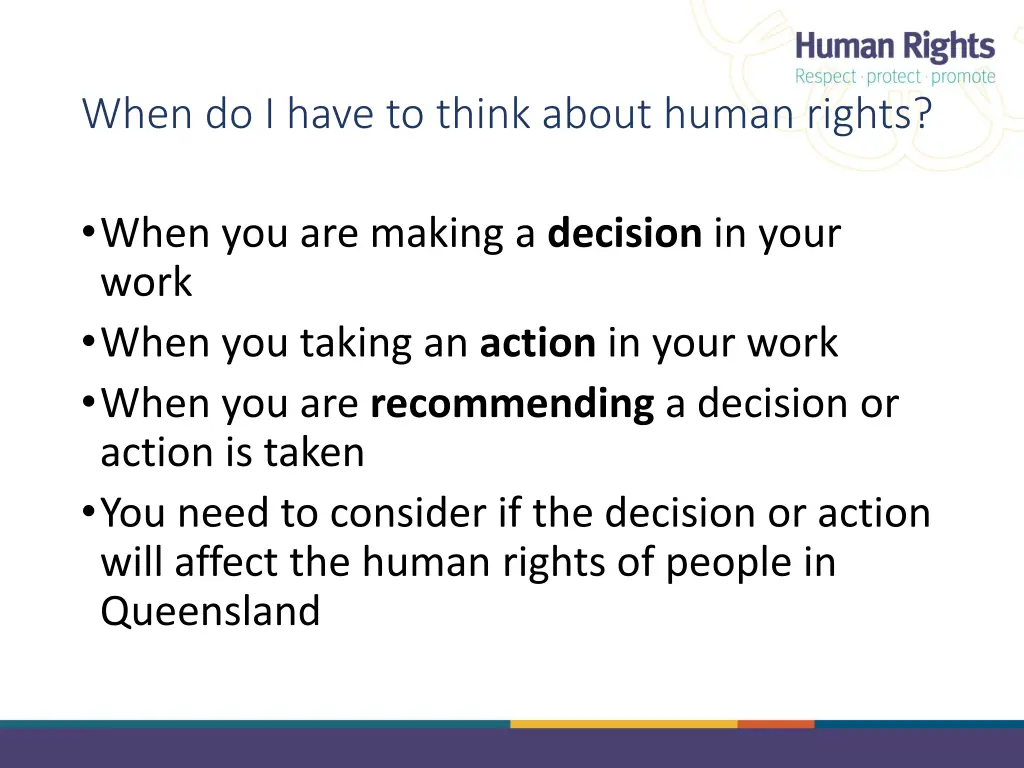 when do i have to think about human rights