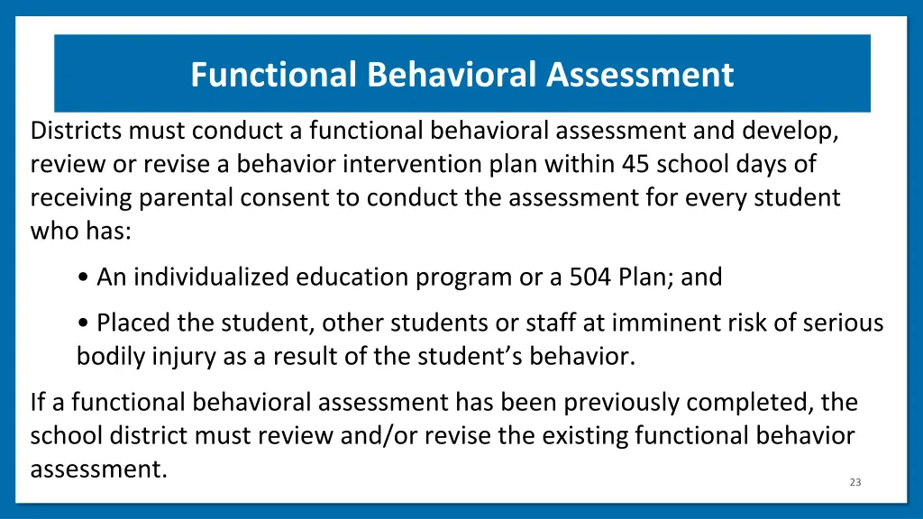 functional behavioral assessment