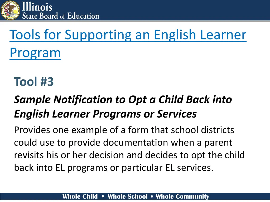 tools for supporting an english learner program 2