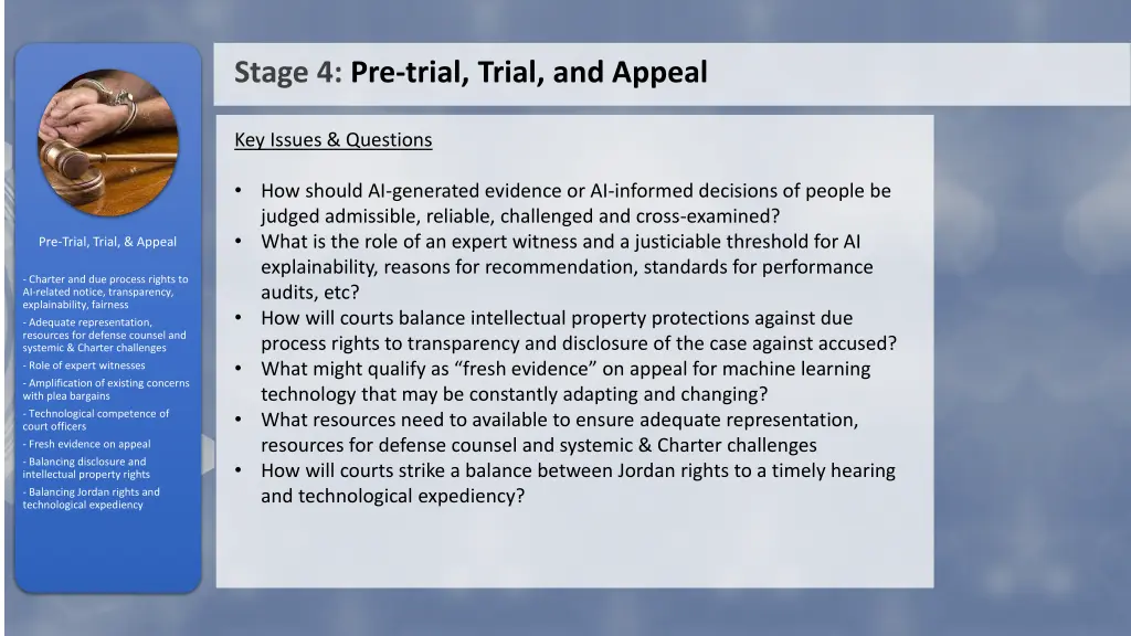 stage 4 pre trial trial and appeal