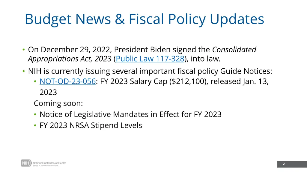 budget news fiscal policy updates