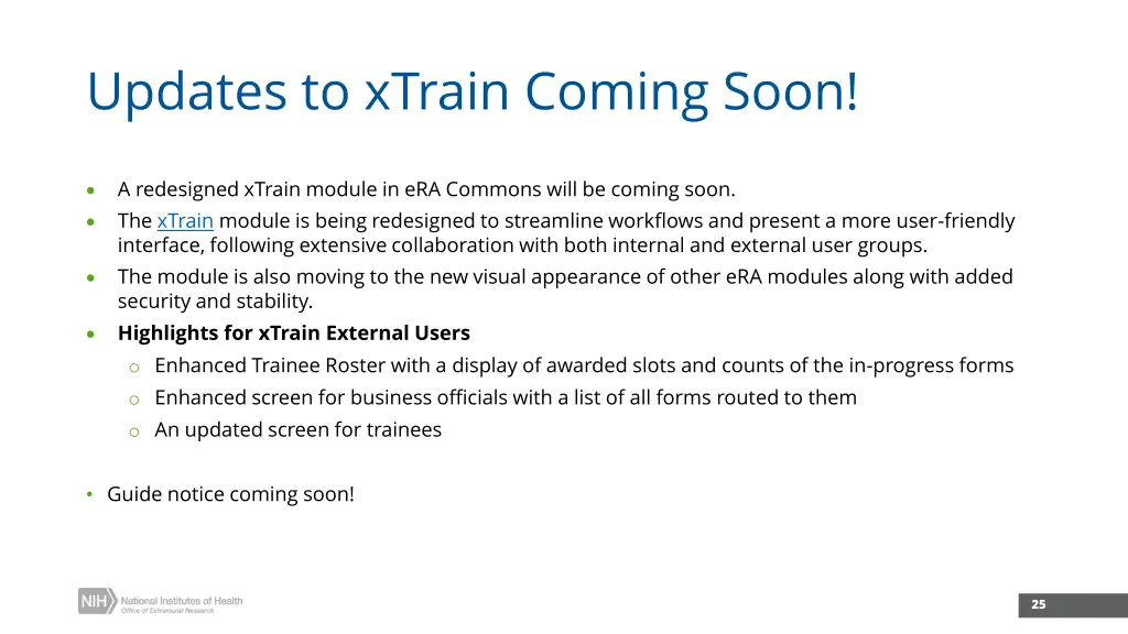 updates to xtrain coming soon