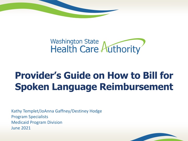 provider s guide on how to bill for spoken