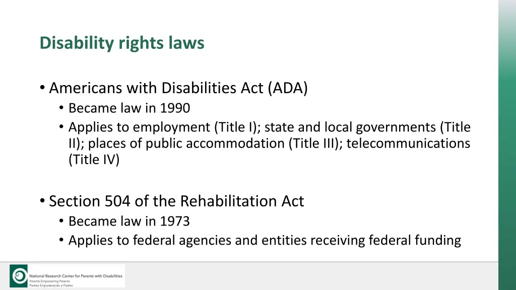 disability rights laws