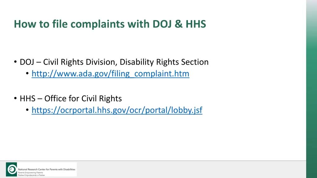 how to file complaints with doj hhs