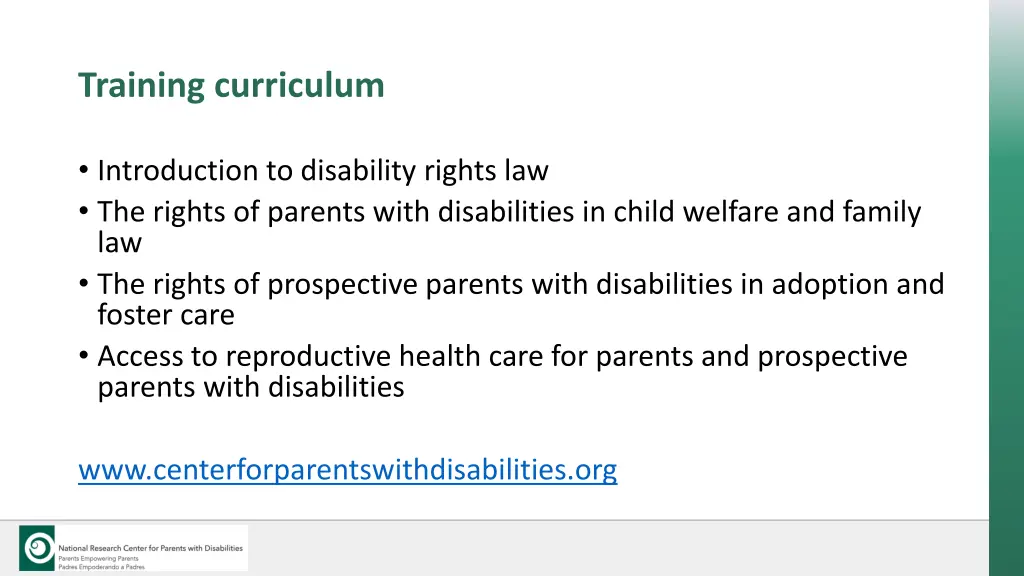 training curriculum