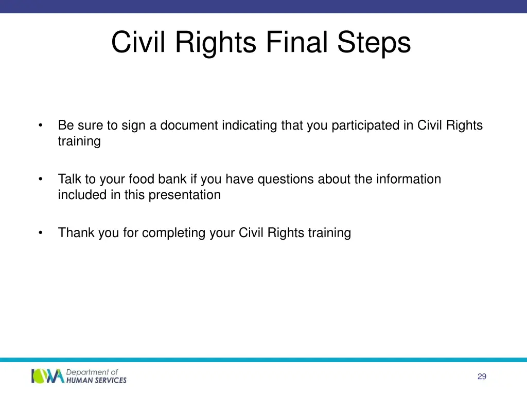 civil rights final steps