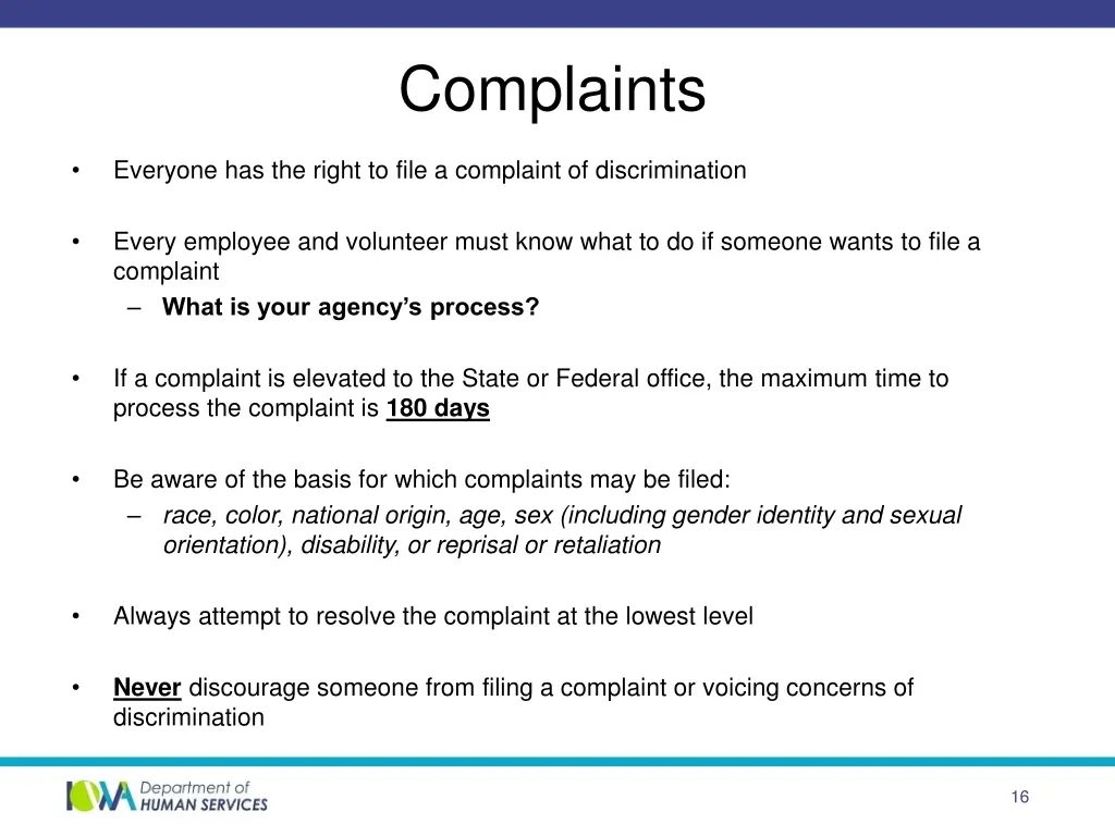 complaints