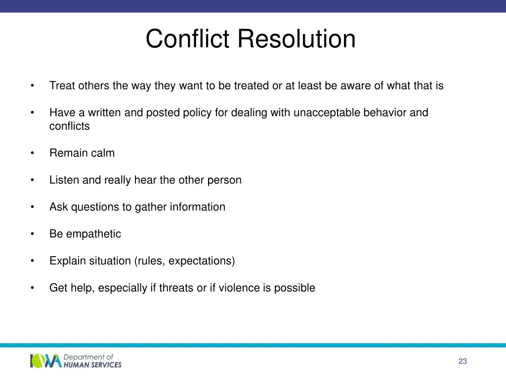 conflict resolution