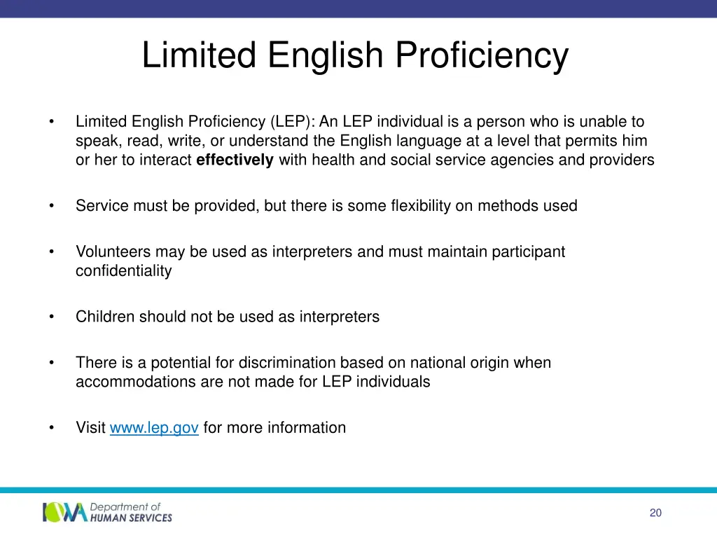 limited english proficiency