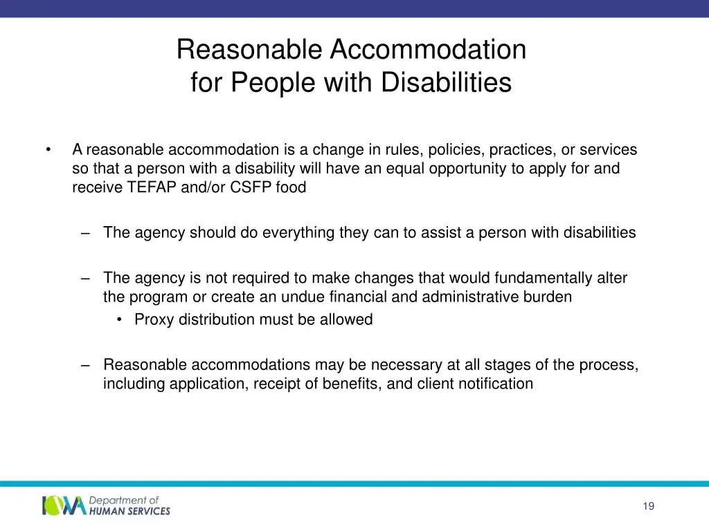 reasonable accommodation for people with