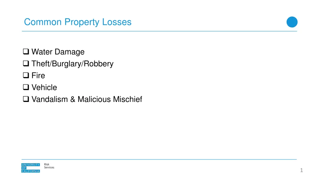 common property losses