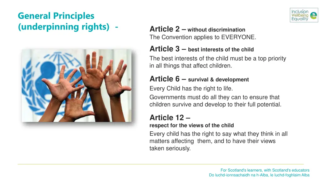 general principles underpinning rights