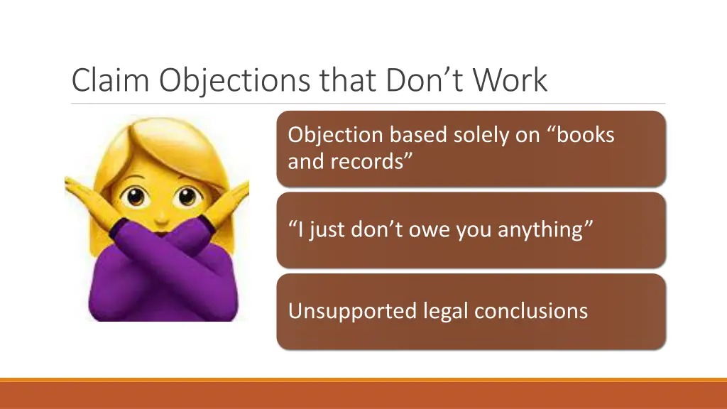 claim objections that don t work