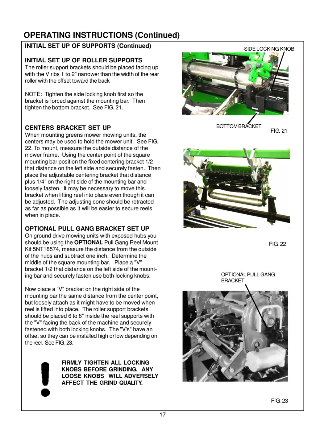 operating instructions continued initial