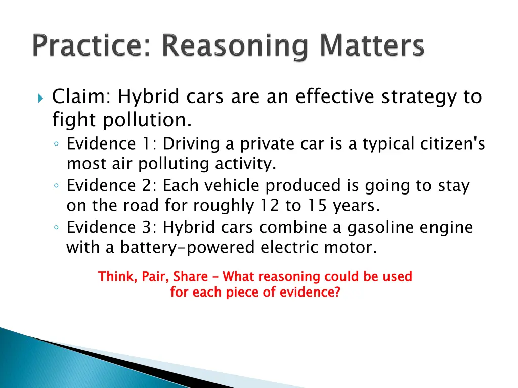 claim hybrid cars are an effective strategy