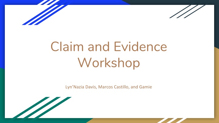 claim and evidence workshop