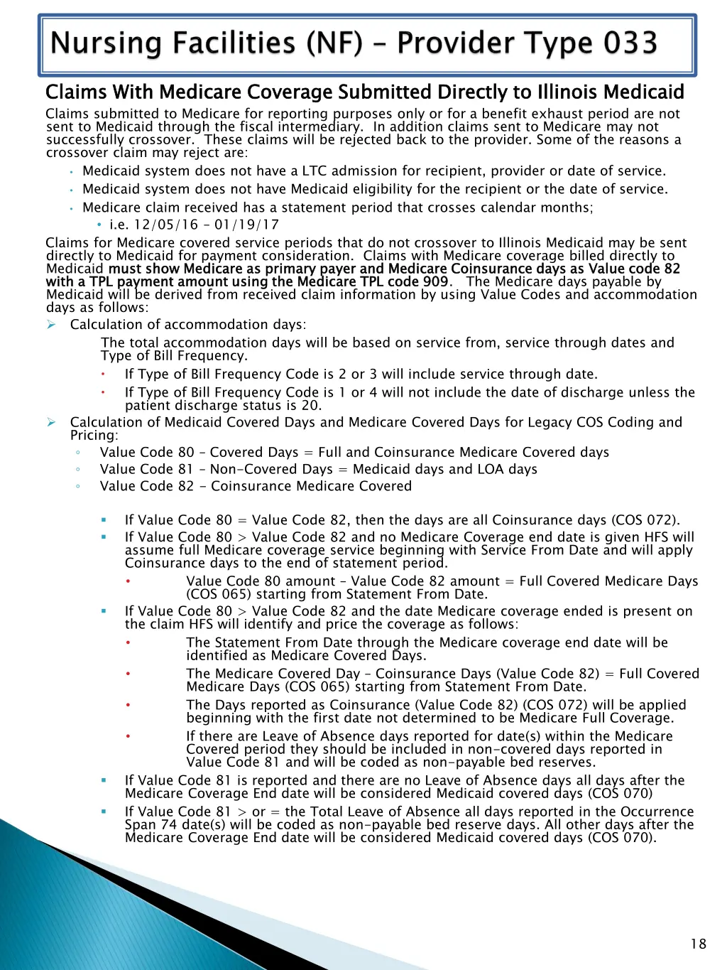 claims with medicare coverage submitted directly