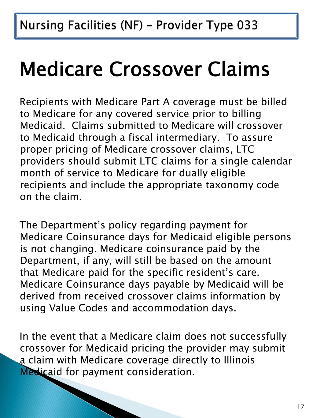 medicare crossover claims