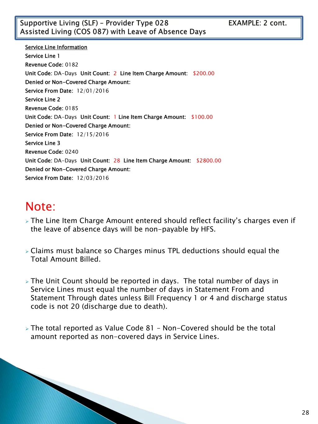 service line information service line 1 revenue