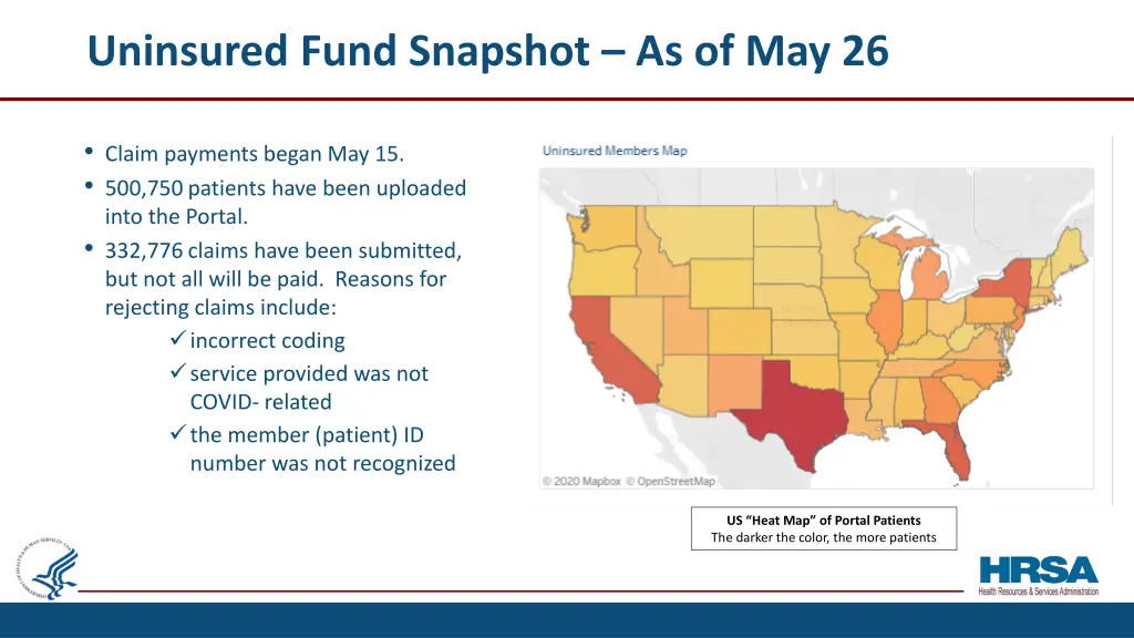 uninsured fund snapshot as of may 26