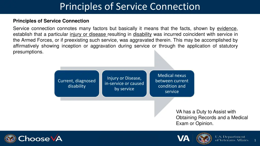 principles of service connection 1