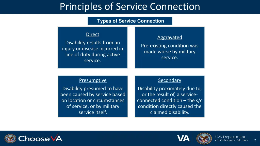 principles of service connection 2