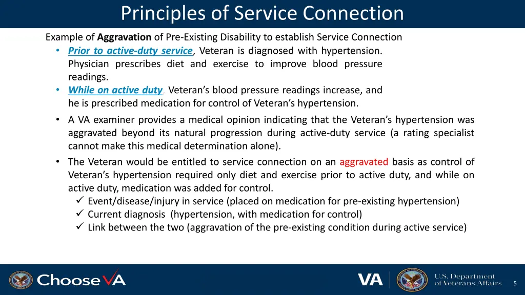 principles of service connection 5