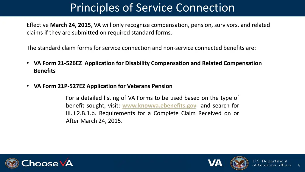 principles of service connection 8