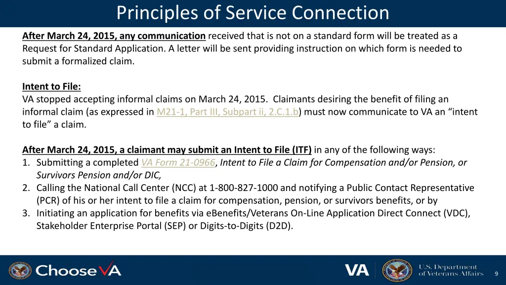 principles of service connection 9