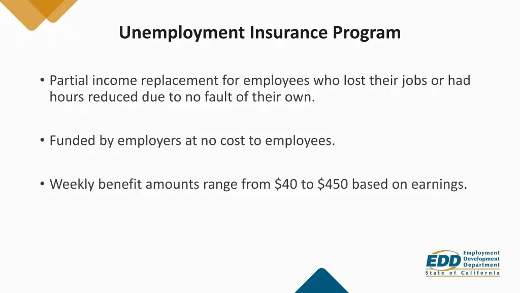 unemployment insurance program