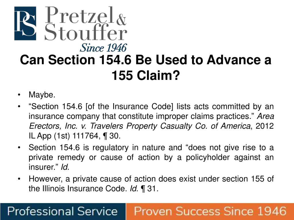 can section 154 6 be used to advance a 155 claim