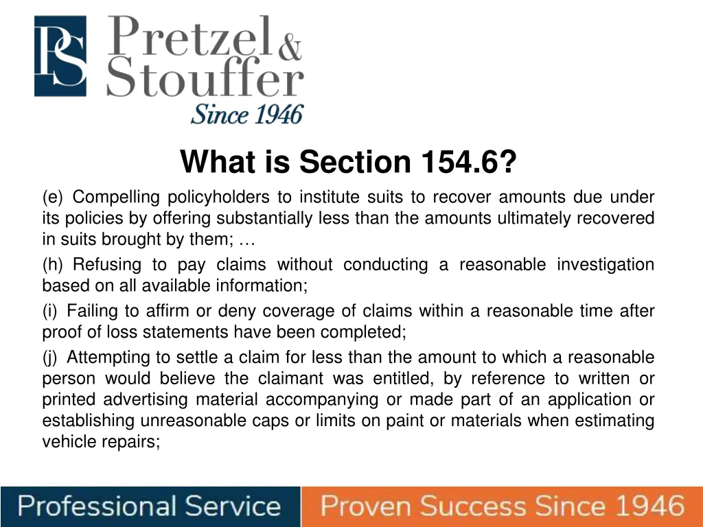 what is section 154 6 e compelling policyholders