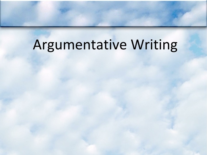 argumentative writing