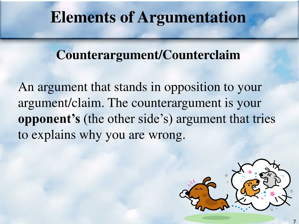 elements of argumentation 1