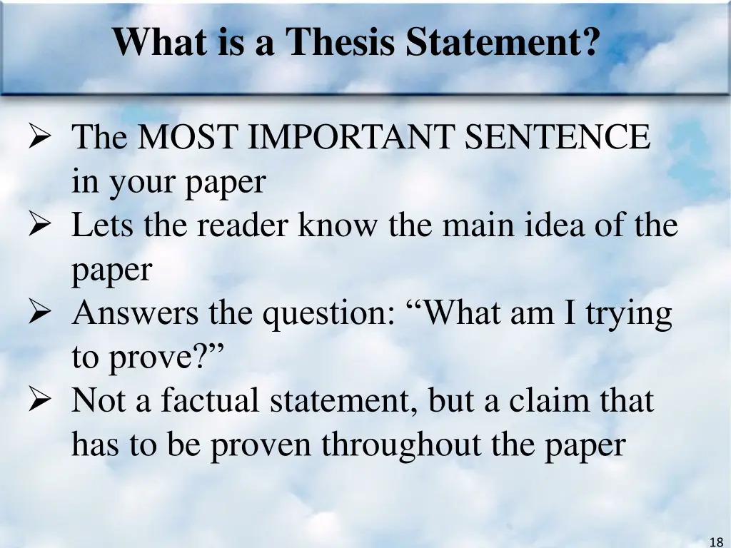 what is a thesis statement